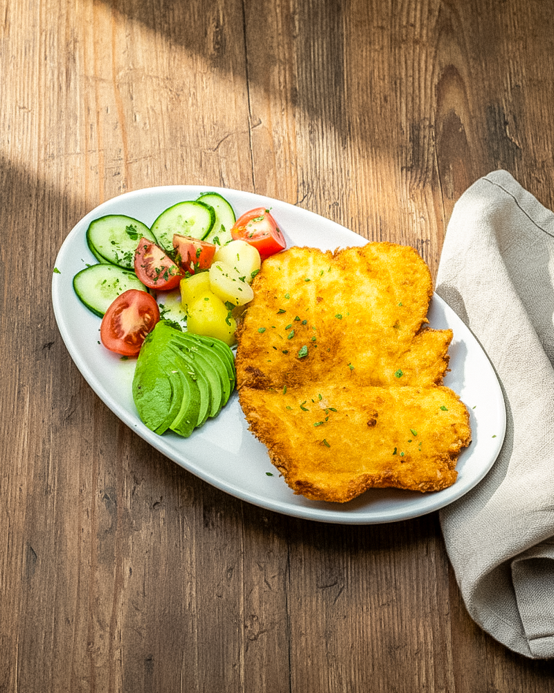 Pollo a la Milanesa con Patatas o Spaghetti